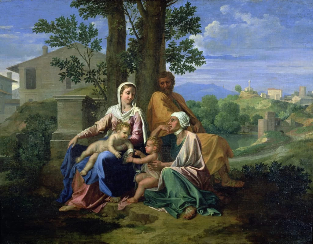La Sacra Famiglia con i SS. Giovanni, Elisabetta e il Bambino Giovanni Battista - Louvre, Parigi